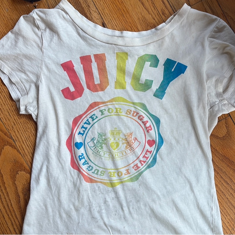 Y2K RARE Juicy Couture vintage Tee live for sugar tee
